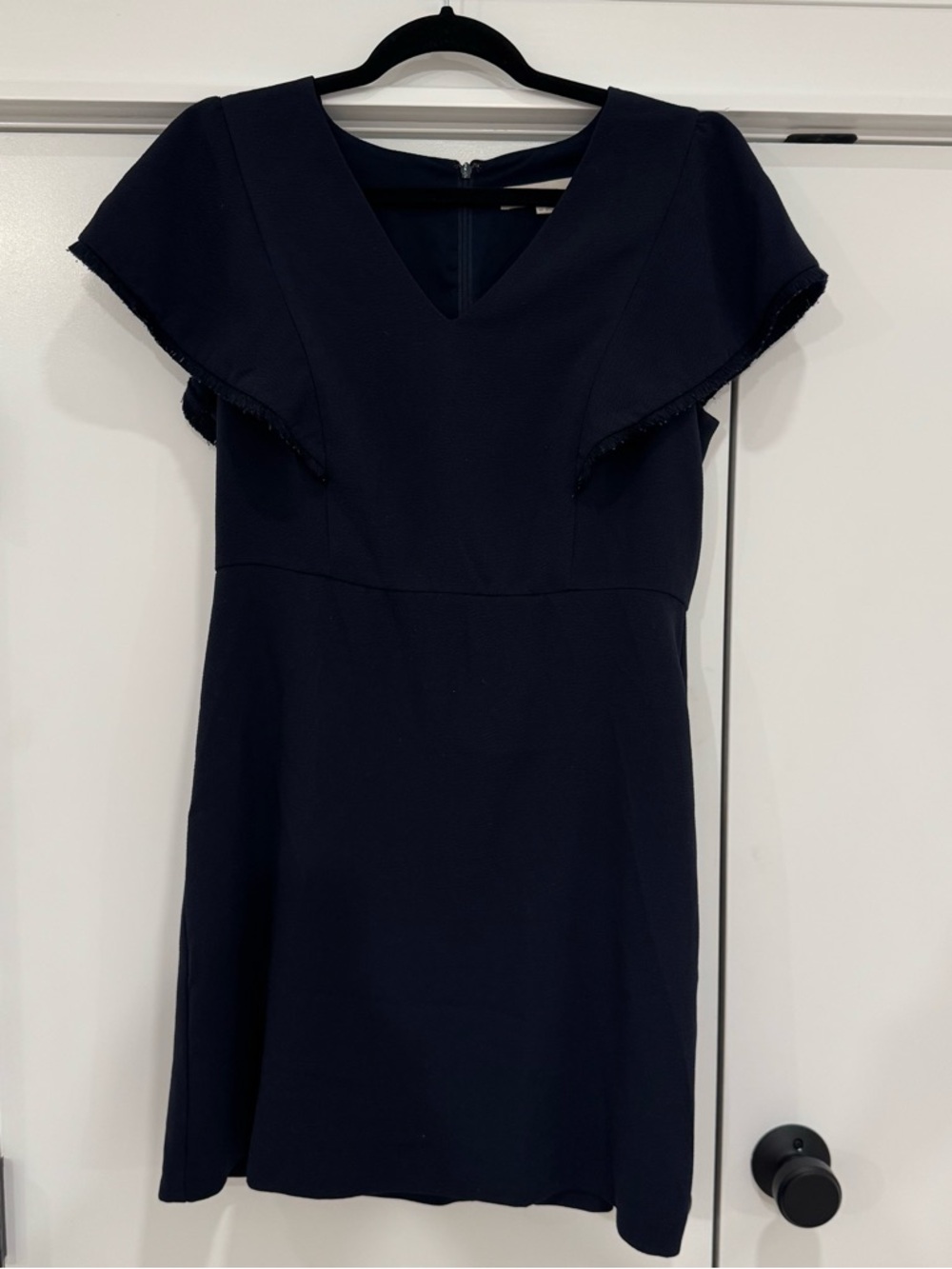 LOFT Navy V-Neck Flutter Mini Dress